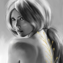 Black and white portrait
