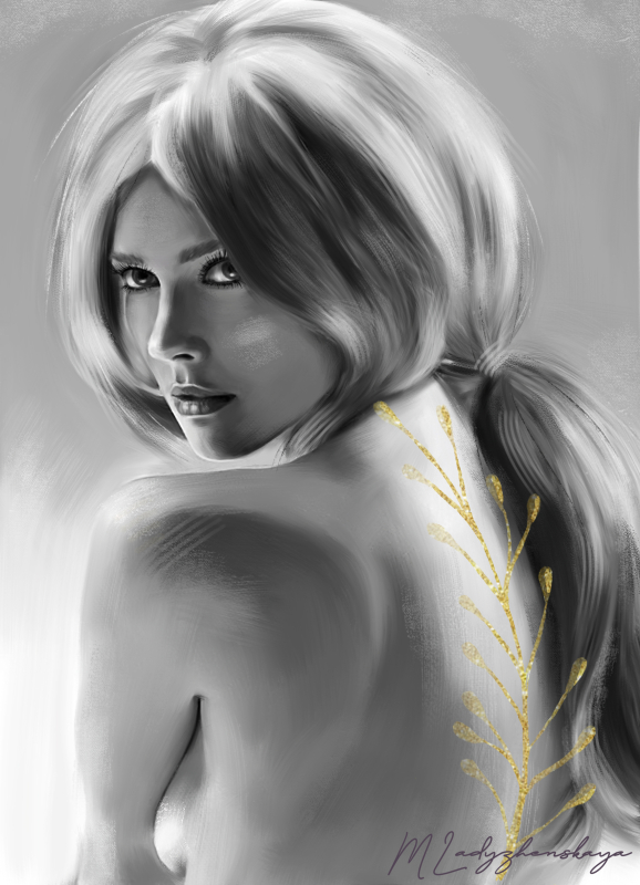Black and white portrait