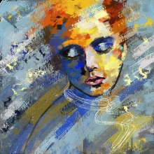 Abstract portrait of woman
