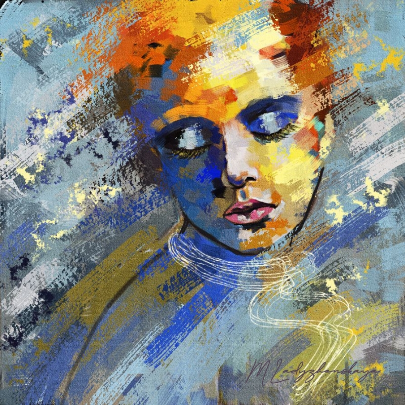 Abstract portrait of woman