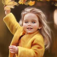 The portrait of baby