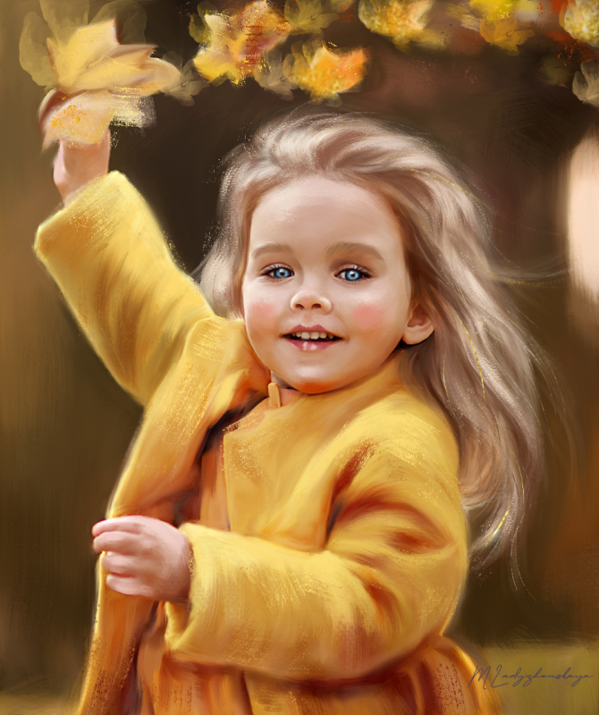 The portrait of baby