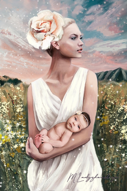 Woman with a baby