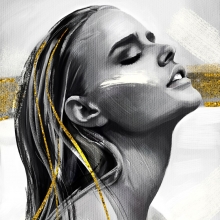 black and white portrait