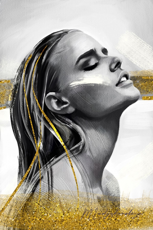 black and white portrait