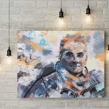 Abstract portrait of man