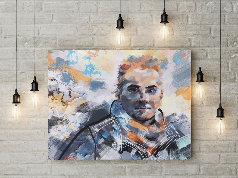 Abstract portrait of man