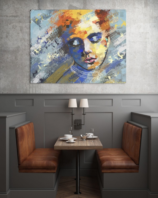 Abstract portrait of woman